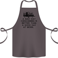 A Bad Day Caravanning Caravan Funny Cotton Apron 100% Organic Dark Grey