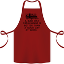 A Bad Day Caravanning Caravan Funny Cotton Apron 100% Organic Maroon