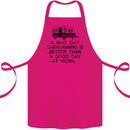 A Bad Day Caravanning Caravan Funny Cotton Apron 100% Organic Pink