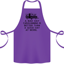 A Bad Day Caravanning Caravan Funny Cotton Apron 100% Organic Purple