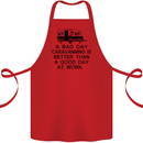 A Bad Day Caravanning Caravan Funny Cotton Apron 100% Organic Red