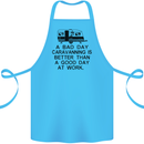 A Bad Day Caravanning Caravan Funny Cotton Apron 100% Organic Turquoise