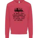 A Bad Day Caravanning Caravan Funny Kids Sweatshirt Jumper Heliconia