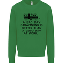 A Bad Day Caravanning Caravan Funny Kids Sweatshirt Jumper Irish Green