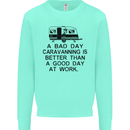 A Bad Day Caravanning Caravan Funny Kids Sweatshirt Jumper Peppermint