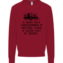 A Bad Day Caravanning Caravan Funny Kids Sweatshirt Jumper Red