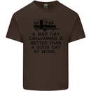 A Bad Day Caravanning Caravan Funny Kids T-Shirt Childrens Chocolate