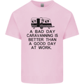 A Bad Day Caravanning Caravan Funny Kids T-Shirt Childrens Light Pink