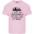 A Bad Day Caravanning Caravan Funny Kids T-Shirt Childrens Light Pink