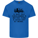 A Bad Day Caravanning Caravan Funny Kids T-Shirt Childrens Royal Blue