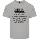 A Bad Day Caravanning Caravan Funny Kids T-Shirt Childrens Sports Grey