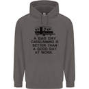 A Bad Day Caravanning Caravan Funny Mens 80% Cotton Hoodie Charcoal