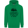 A Bad Day Caravanning Caravan Funny Mens 80% Cotton Hoodie Irish Green