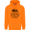 A Bad Day Caravanning Caravan Funny Mens 80% Cotton Hoodie Orange