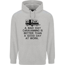 A Bad Day Caravanning Caravan Funny Mens 80% Cotton Hoodie Sports Grey