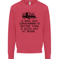 A Bad Day Caravanning Caravan Funny Mens Sweatshirt Jumper Heliconia