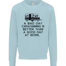 A Bad Day Caravanning Caravan Funny Mens Sweatshirt Jumper Light Blue