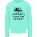 A Bad Day Caravanning Caravan Funny Mens Sweatshirt Jumper Peppermint