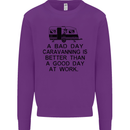 A Bad Day Caravanning Caravan Funny Mens Sweatshirt Jumper Purple