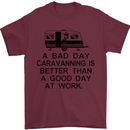A Bad Day Caravanning Caravan Funny Mens T-Shirt Cotton Gildan Maroon