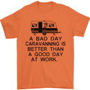A Bad Day Caravanning Caravan Funny Mens T-Shirt Cotton Gildan Orange
