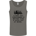 A Bad Day Caravanning Caravan Funny Mens Vest Tank Top Charcoal