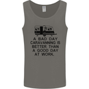A Bad Day Caravanning Caravan Funny Mens Vest Tank Top Charcoal