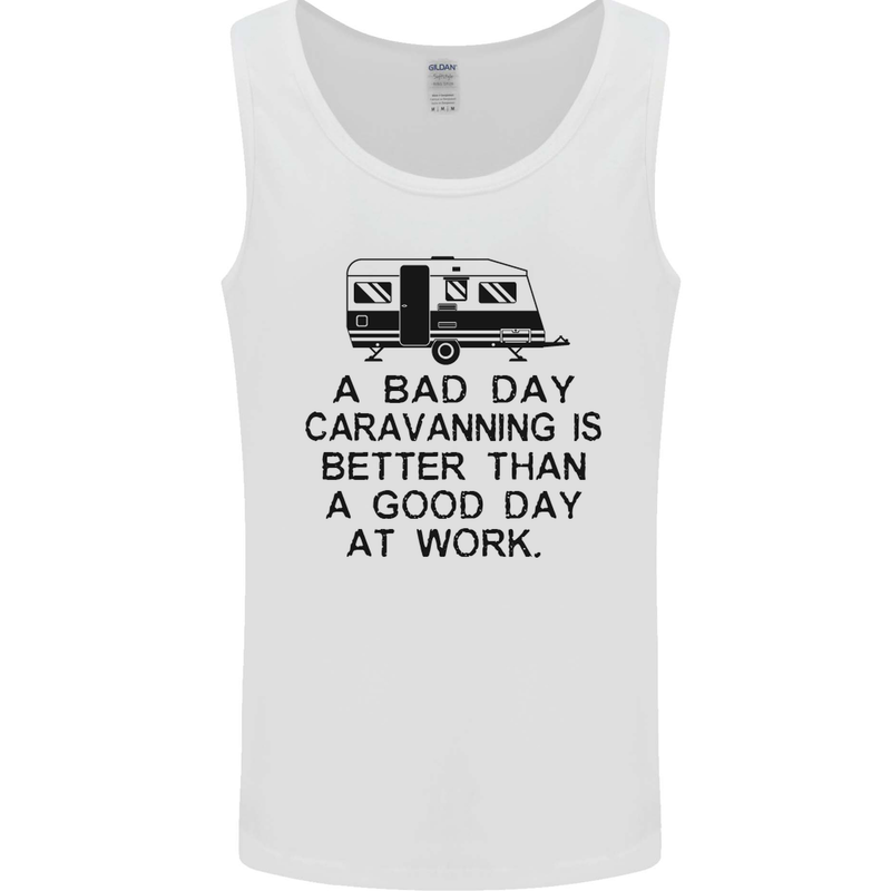 A Bad Day Caravanning Caravan Funny Mens Vest Tank Top White