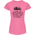 A Bad Day Caravanning Caravan Funny Womens Petite Cut T-Shirt Azalea