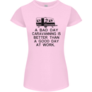 A Bad Day Caravanning Caravan Funny Womens Petite Cut T-Shirt Light Pink