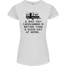 A Bad Day Caravanning Caravan Funny Womens Petite Cut T-Shirt White