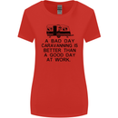 A Bad Day Caravanning Caravan Funny Womens Wider Cut T-Shirt Red