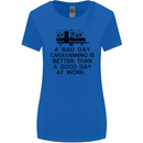 A Bad Day Caravanning Caravan Funny Womens Wider Cut T-Shirt Royal Blue