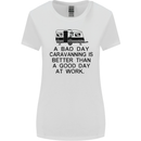 A Bad Day Caravanning Caravan Funny Womens Wider Cut T-Shirt White