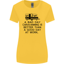 A Bad Day Caravanning Caravan Funny Womens Wider Cut T-Shirt Yellow