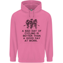 A Bad Day of Cycling Cyclist Funny Childrens Kids Hoodie Azalea