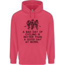 A Bad Day of Cycling Cyclist Funny Childrens Kids Hoodie Heliconia
