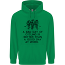 A Bad Day of Cycling Cyclist Funny Childrens Kids Hoodie Irish Green