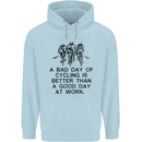 A Bad Day of Cycling Cyclist Funny Childrens Kids Hoodie Light Blue
