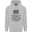 A Bad Day of Cycling Cyclist Funny Childrens Kids Hoodie Sports Grey