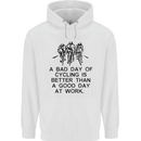 A Bad Day of Cycling Cyclist Funny Childrens Kids Hoodie White