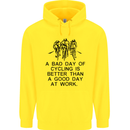 A Bad Day of Cycling Cyclist Funny Childrens Kids Hoodie Yellow