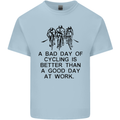 A Bad Day of Cycling Cyclist Funny Kids T-Shirt Childrens Light Blue