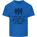 A Bad Day of Cycling Cyclist Funny Kids T-Shirt Childrens Royal Blue