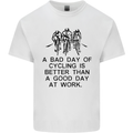 A Bad Day of Cycling Cyclist Funny Kids T-Shirt Childrens White