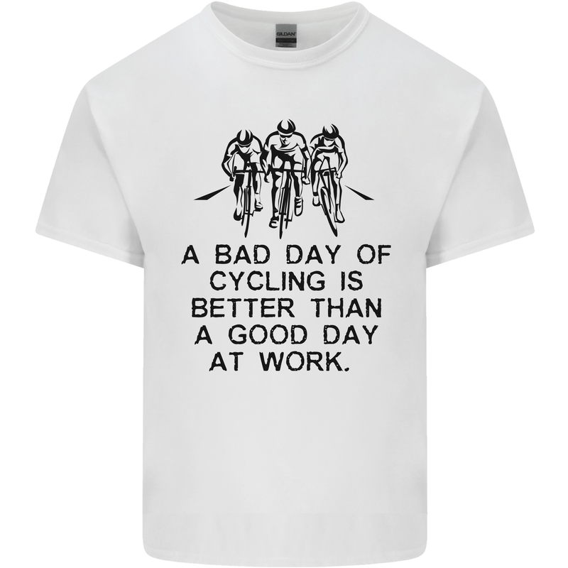 A Bad Day of Cycling Cyclist Funny Kids T-Shirt Childrens White