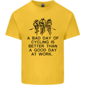 A Bad Day of Cycling Cyclist Funny Kids T-Shirt Childrens Yellow