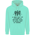A Bad Day of Cycling Cyclist Funny Mens 80% Cotton Hoodie Peppermint
