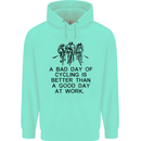 A Bad Day of Cycling Cyclist Funny Mens 80% Cotton Hoodie Peppermint