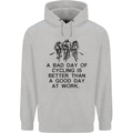 A Bad Day of Cycling Cyclist Funny Mens 80% Cotton Hoodie Sports Grey